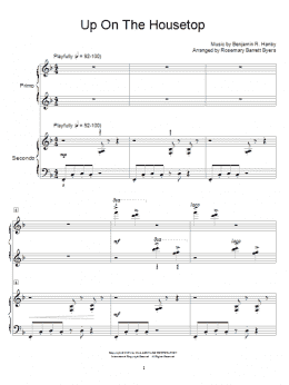 page one of Up On The Housetop (Piano Duet)