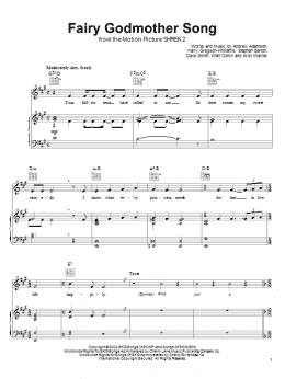 page one of Fairy Godmother Song (Piano, Vocal & Guitar Chords (Right-Hand Melody))