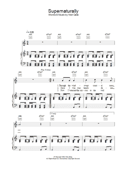 page one of Supernaturally (Piano, Vocal & Guitar Chords)