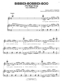 page one of Bibbidi-Bobbidi-Boo (The Magic Song) (from Cinderella) (Piano, Vocal & Guitar Chords (Right-Hand Melody))
