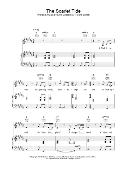 page one of The Scarlet Tide (Piano, Vocal & Guitar Chords)