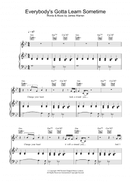 page one of Everybody's Gotta Learn Sometime (from Eternal Sunshine Of The Spotless Mind) (Piano, Vocal & Guitar Chords)
