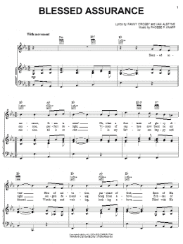 page one of Blessed Assurance (Piano, Vocal & Guitar Chords (Right-Hand Melody))