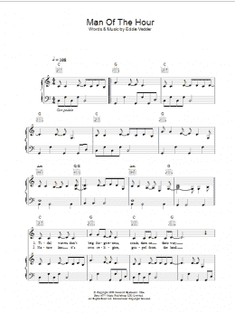 page one of Man Of The Hour (Piano, Vocal & Guitar Chords)