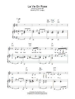page one of La Vie En Rose (Piano, Vocal & Guitar Chords)