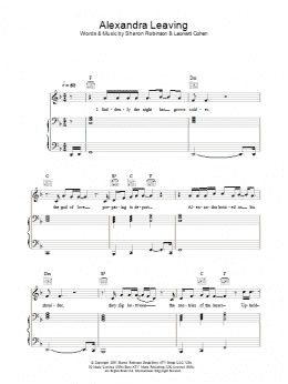 page one of Alexandra Leaving (Piano, Vocal & Guitar Chords)