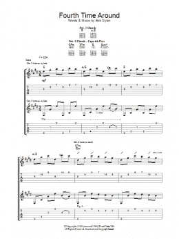 page one of Fourth Time Around (Guitar Tab)