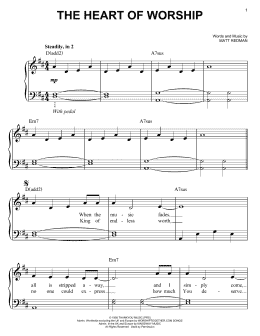 page one of The Heart Of Worship (Easy Piano)