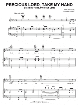 page one of Precious Lord, Take My Hand (Take My Hand, Precious Lord) (Piano, Vocal & Guitar Chords (Right-Hand Melody))