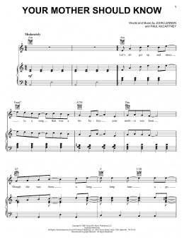 page one of Your Mother Should Know (Piano, Vocal & Guitar Chords (Right-Hand Melody))
