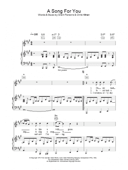 page one of A Song For You (Piano, Vocal & Guitar Chords)