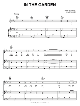 page one of In The Garden (Piano, Vocal & Guitar Chords (Right-Hand Melody))