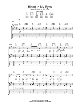 page one of Blood In My Eyes (Guitar Tab)