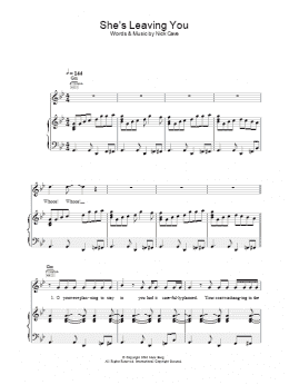 page one of She's Leaving You (Piano, Vocal & Guitar Chords)