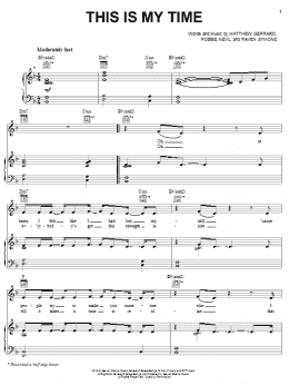 page one of This Is My Time (Piano, Vocal & Guitar Chords (Right-Hand Melody))