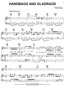 page one of Handbags And Gladrags (Piano, Vocal & Guitar Chords (Right-Hand Melody))