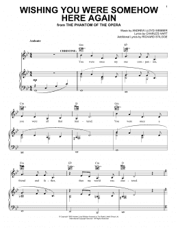 page one of Wishing You Were Somehow Here Again (from The Phantom Of The Opera) (Piano, Vocal & Guitar Chords (Right-Hand Melody))