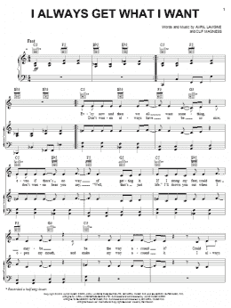 page one of I Always Get What I Want (Piano, Vocal & Guitar Chords (Right-Hand Melody))