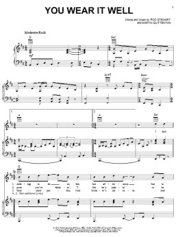 page one of You Wear It Well (Piano, Vocal & Guitar Chords (Right-Hand Melody))