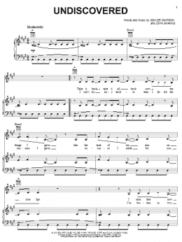 page one of Undiscovered (Piano, Vocal & Guitar Chords (Right-Hand Melody))