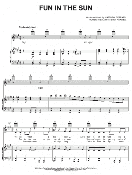page one of Fun In The Sun (Piano, Vocal & Guitar Chords (Right-Hand Melody))