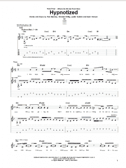 page one of Hypnotized (Guitar Tab)