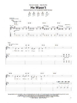 page one of He Wasn't (Guitar Tab)