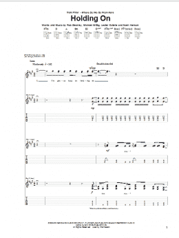 page one of Holding On (Guitar Tab)