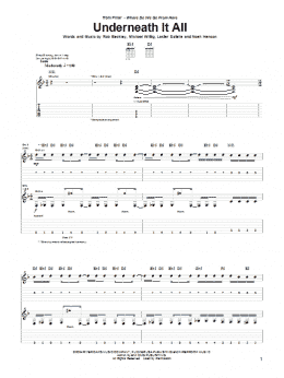 page one of Underneath It All (Guitar Tab)