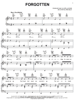page one of Forgotten (Piano, Vocal & Guitar Chords (Right-Hand Melody))
