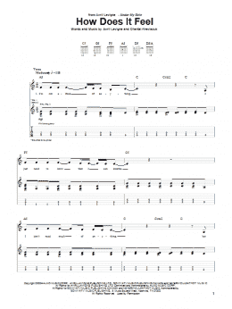 page one of How Does It Feel (Guitar Tab)