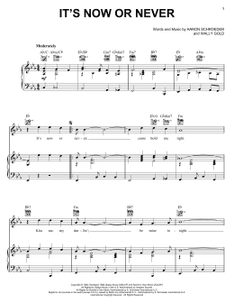 page one of It's Now Or Never (Piano, Vocal & Guitar Chords (Right-Hand Melody))