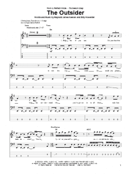 page one of The Outsider (Bass Guitar Tab)