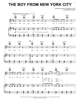 page one of The Boy From New York City (Piano, Vocal & Guitar Chords (Right-Hand Melody))