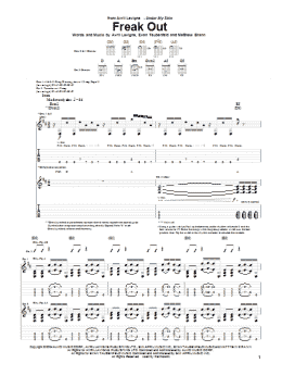 page one of Freak Out (Guitar Tab)