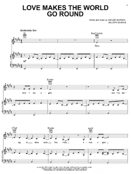 page one of Love Makes The World Go Round (Piano, Vocal & Guitar Chords (Right-Hand Melody))