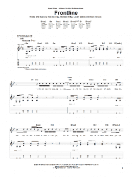 page one of Frontline (Guitar Tab)