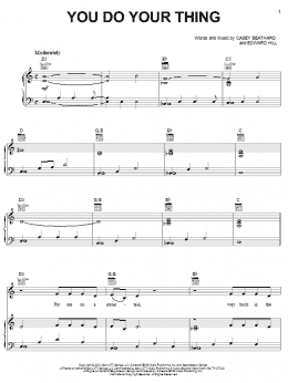 page one of You Do Your Thing (Piano, Vocal & Guitar Chords (Right-Hand Melody))