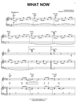 page one of What Now (Piano, Vocal & Guitar Chords (Right-Hand Melody))