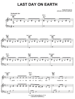 page one of Last Day On Earth (Piano, Vocal & Guitar Chords (Right-Hand Melody))