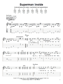 page one of Superman Inside (Easy Guitar Tab)
