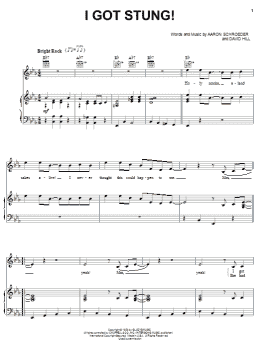 page one of I Got Stung (Piano, Vocal & Guitar Chords (Right-Hand Melody))