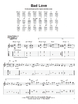 page one of Bad Love (Easy Guitar Tab)