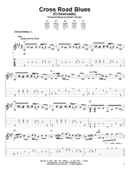 page one of Cross Road Blues (Crossroads) (Easy Guitar Tab)