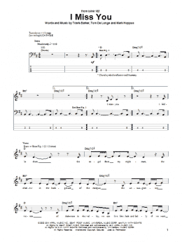 page one of I Miss You (Bass Guitar Tab)