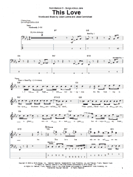 page one of This Love (Bass Guitar Tab)