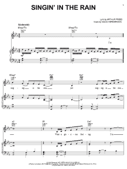 page one of Singin' In The Rain (Piano, Vocal & Guitar Chords (Right-Hand Melody))