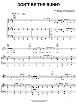 page one of Don't Be The Bunny (Piano, Vocal & Guitar Chords (Right-Hand Melody))