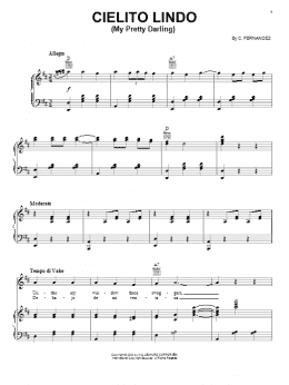 page one of Cielito Lindo (My Pretty Darling) (Piano, Vocal & Guitar Chords (Right-Hand Melody))