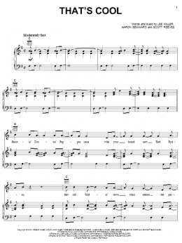 page one of That's Cool (Piano, Vocal & Guitar Chords (Right-Hand Melody))